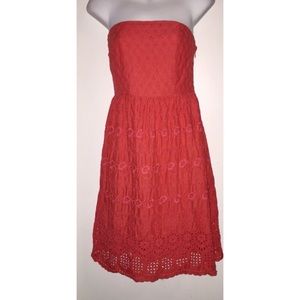 Old Navy Eyelet Tube Dress, Strapless, 10